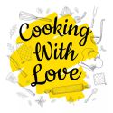 Bàn tranh treo tường xếp gọn hình cooking with love 0