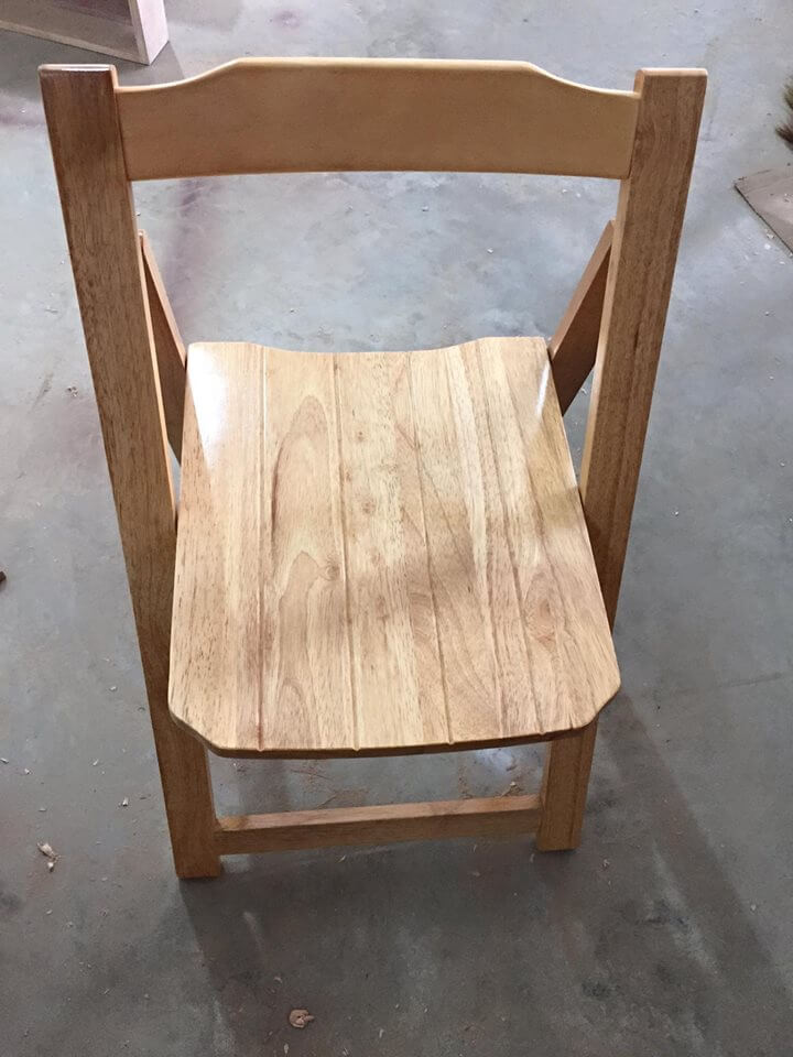 Ghế gỗ bàn ăn xếp gọn màu tự nhiên